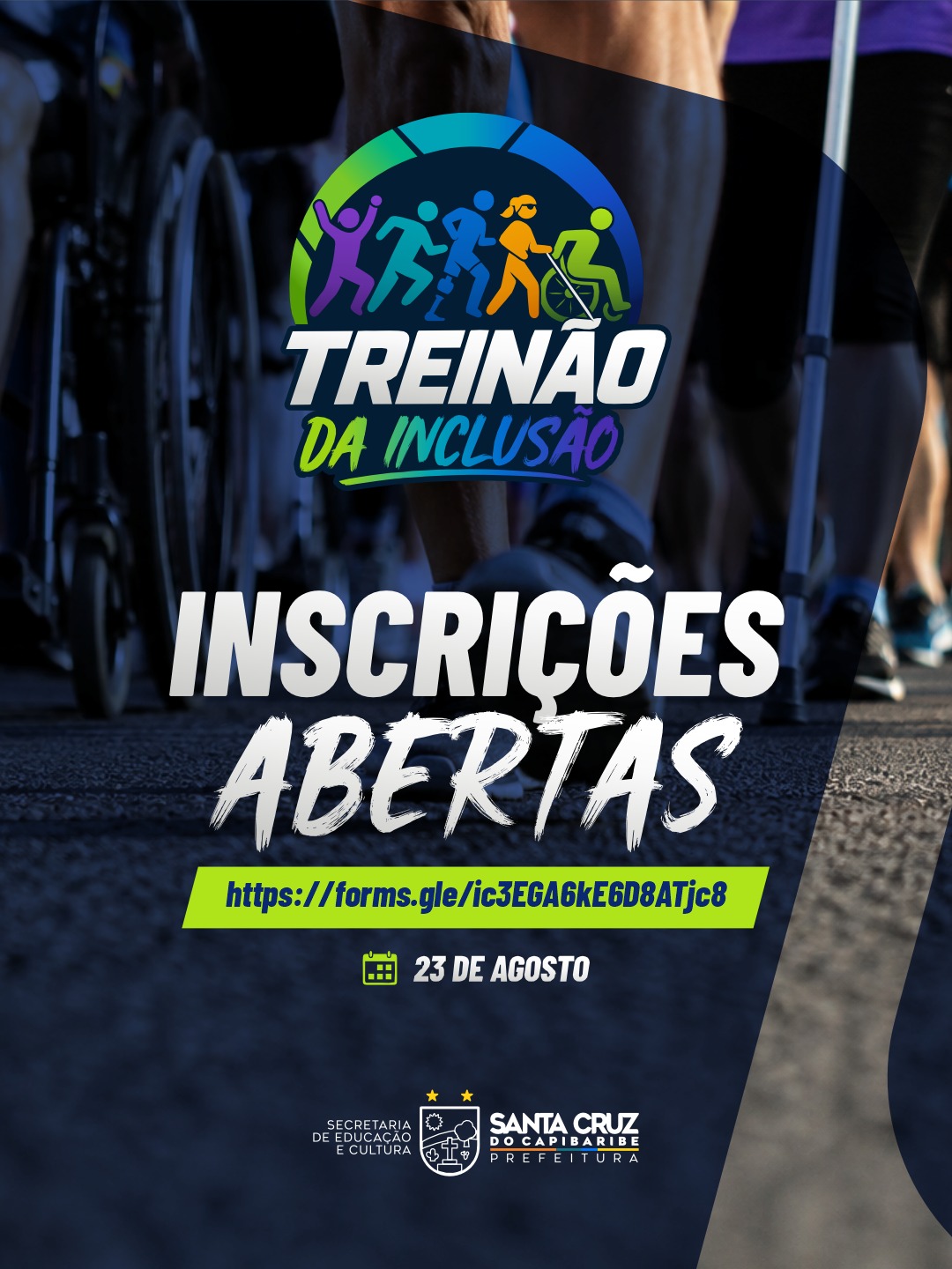 Inclusão: Prefeitura de Santa Cruz abre inscrições para Treinão Inclusivo da Semana da Pessoa com Deficiência